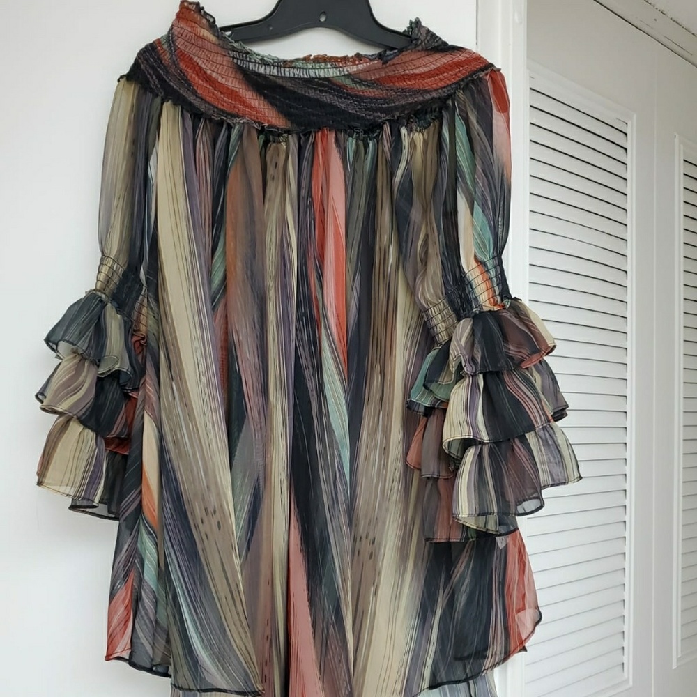 Women's tunic dress off shoulder